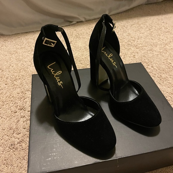 Lulus Shoes - BLACK LULU HEELS